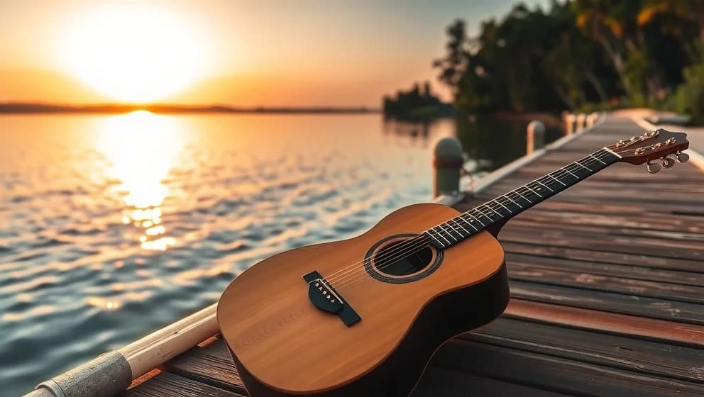 Gläns över sjö och strand chords för gitarr