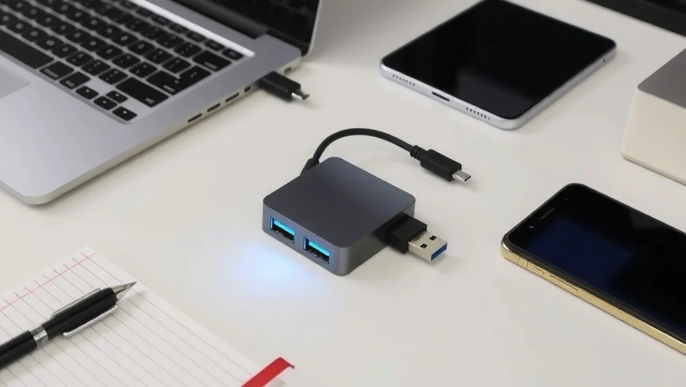 USB-C splitter till två USB-C portar